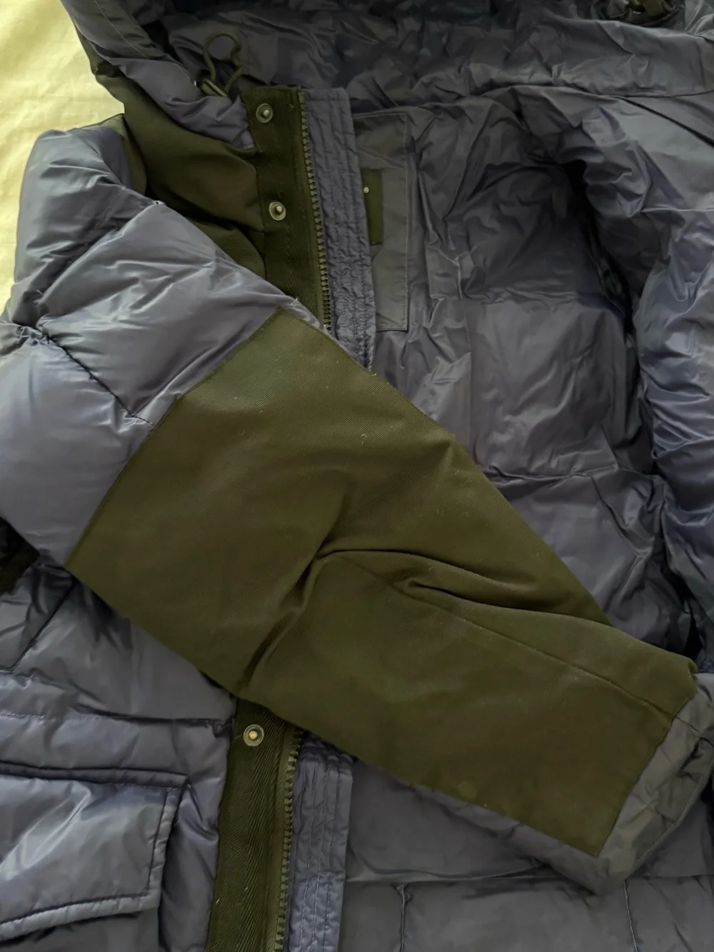 Blauer Kids Navy and Black Hooded Puffer Jacket